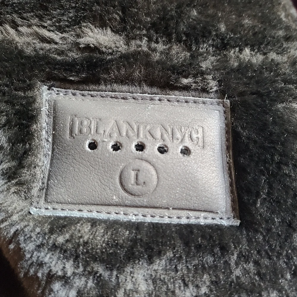 🖤BlankNYC Vegan Leather Faux Fur Biker Jacket NWT - Picture 10 of 13